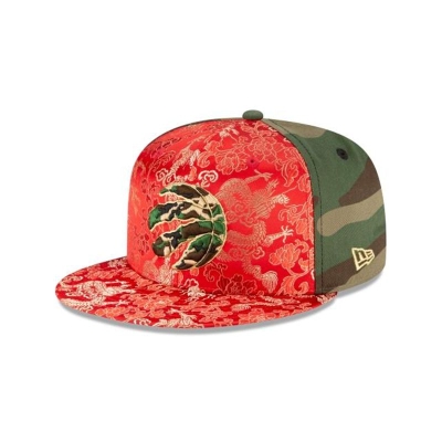 Green Toronto Raptors Hat - New Era NBA Dragon Satin 59FIFTY Fitted Caps USA2186975